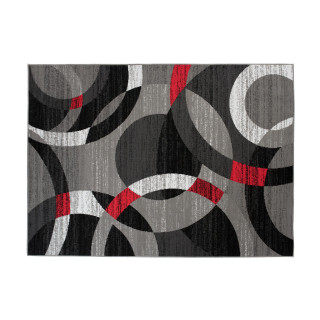 Vzorovaný koberec v sivej farbe