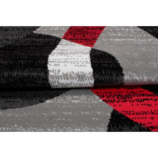 Vzorovaný koberec v sivej farbe