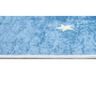 Modrý koberec pre deti s vesmírnym motívom