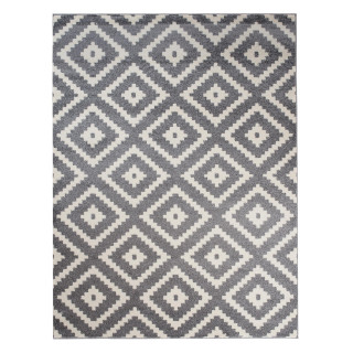 Moderný sivý koberec so vzorom