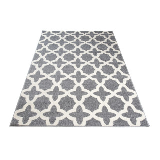 Sivý moderný koberec