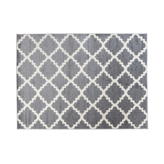 Moderný sivý koberec so vzorom