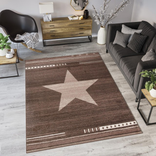 Hnedý koberec s hviezdou
