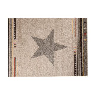 Moderný béžový koberec s hviezdou