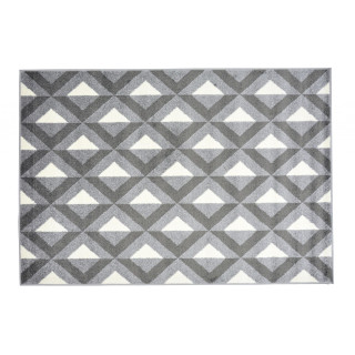 Koberec so vzorom sivej farby