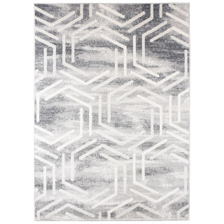 Štýlový sivý koberec so vzorom