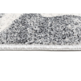 Štýlový sivý koberec so vzorom