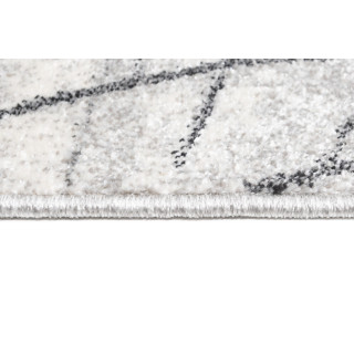 Moderný sivý koberec s motívom lístia