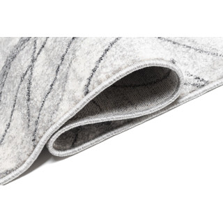 Moderný sivý koberec s motívom lístia