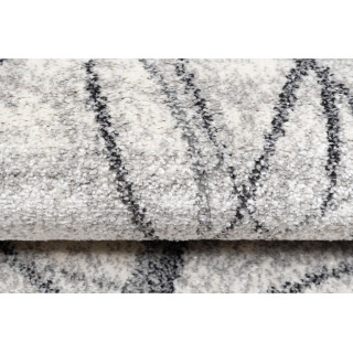 Moderný sivý koberec s motívom lístia