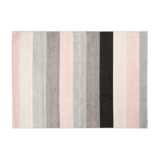 Moderný koberec v sivo-ružovej farbe