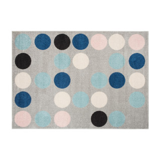 Sivý moderný koberec s bodkami