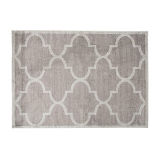 Sivý moderný koberec s jednoduchým vzorom