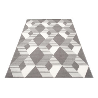 Koberec s jednoduchým vzorom sivej farby