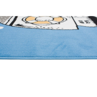 Detský modrý koberec s obrázkom