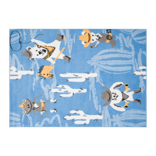 Koberec pre deti v modrej farbe