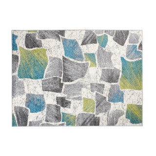 Moderný koberec v sivo-zelenej farbe