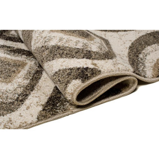 Vzorovaný koberec v krémovej farbe