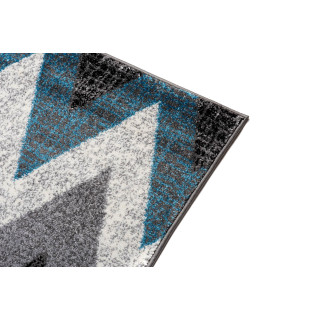 Modro-sivý koberec so vzorom