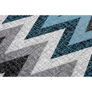 Modro-sivý koberec so vzorom