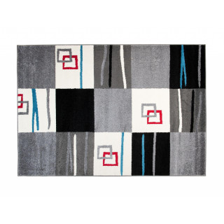 Sivý koberec s moderným vzorom