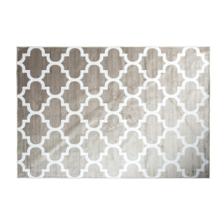 Krémový moderný koberec so vzorom