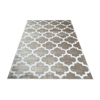 Krémový moderný koberec so vzorom