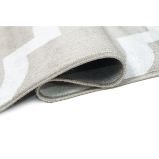 Krémový moderný koberec so vzorom