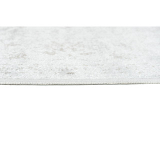 Strieborno-krémový kvetovaný koberec