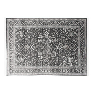 Sivý koberec s vintage vzorom