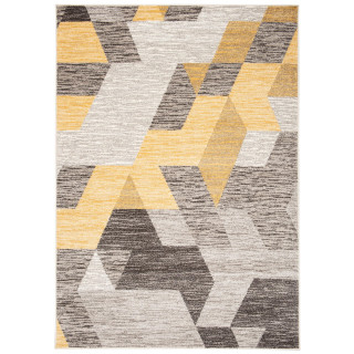 Moderný koberec so sivo - žltým vzorom