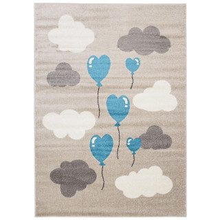 Béžový detský koberec s balónikmi