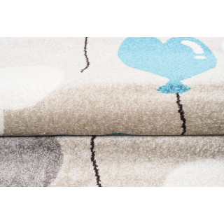 Béžový detský koberec s balónikmi