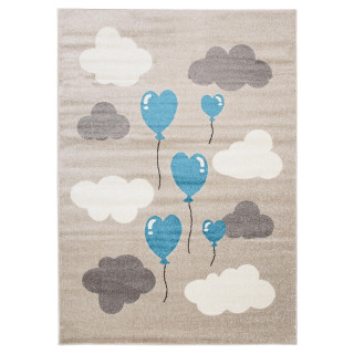 Béžový detský koberec s balónikmi