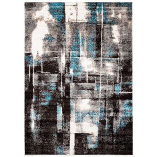 Koberec s moderným modrým vzorom