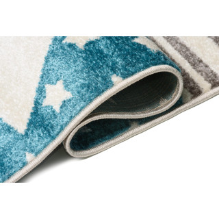 Detský modrý koberec s motívom hviezd