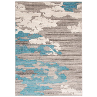 Koberec s bielo - modrým vzorom