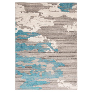 Koberec s bielo - modrým vzorom