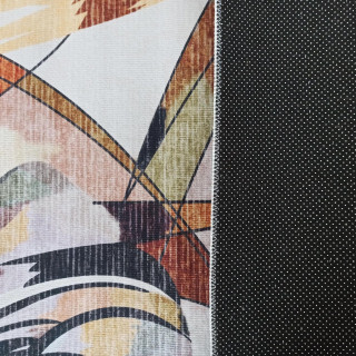 Béžový koberec s farebnými lístami