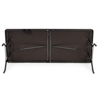 Rozkladací cateringový stôl 180 cm - hnedý