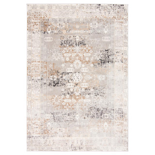 Koberec so vzorom v jemných farbách