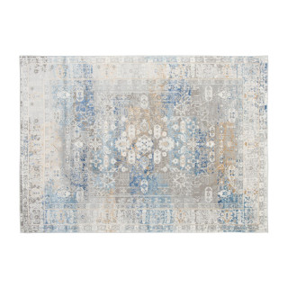 Bielo-modrý koberec v štýle vintage