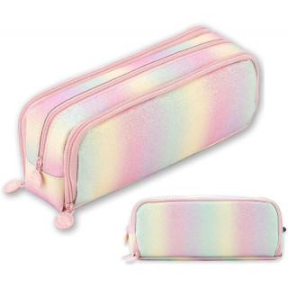 Brokátový dúhový peračník s tromi priehradkami