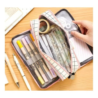 Trojkomorový kockovaný peračník