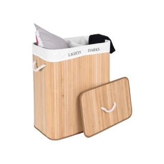 Bambusový kôš na bielizeň s krytom