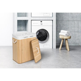 Bambusový kôš na bielizeň s krytom