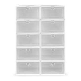 Modulárny skriňový botník v bielej farbe