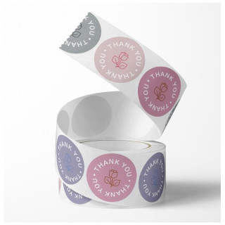 Farebné nalepovacie etikety THANK YOU - 500 ks