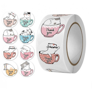 Nalepovacie etikety THANK YOU - 500 ks