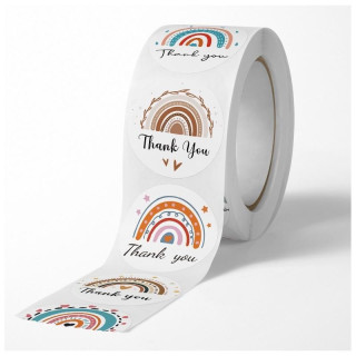 Dúhové nálepky THANK YOU - 500 ks